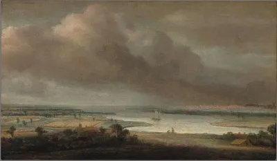Flat Landscape with a Broad River