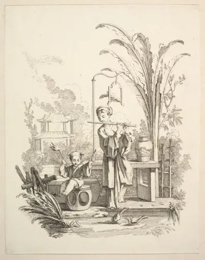 Flautist and a Child Timpanist
