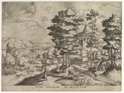 Flight into Egypt (Fuga deiparae in Aegyptum), from "The Large Landscapes"
