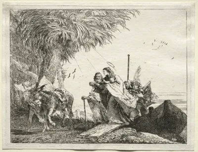 Flight into Egypt:  The Holy Family, Disembarking