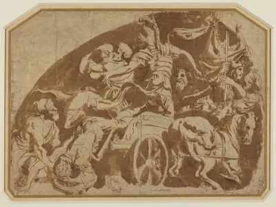 Flight of Meriones, with Dead Coeranos Being Dragged from the Chariot