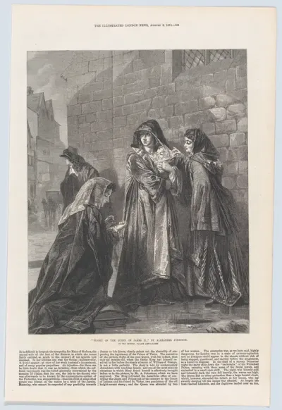 Flight of the Queen of James II, from "Illustrated London News"