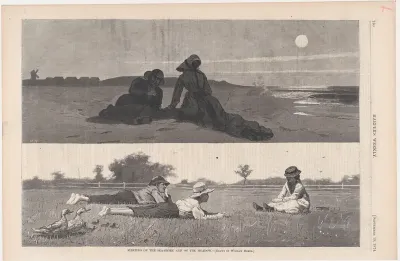 Flirting on the Sea-Shore and on the Meadow (from "Harper's Weekly," Vol. XVIII)