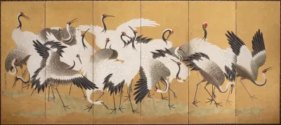 Flock of Cranes [left of a pair]