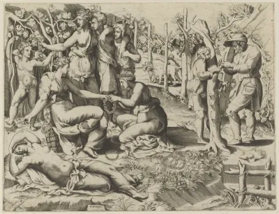 Flora geeft een krans