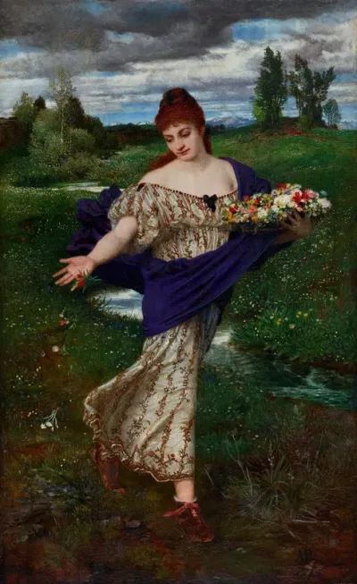 Flora, scattering flowers