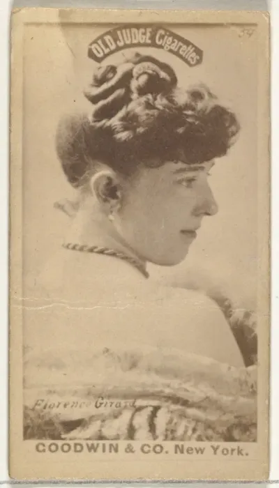 Florence Girard, from the Actors and Actresses series (N171) for Old Judge Cigarettes