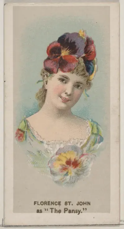 Florence St. John as "The Pansy," from the series Fancy Dress Ball Costumes (N73) for Duke brand cigarettes
