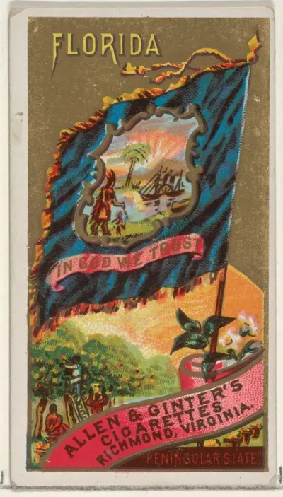 Florida, from Flags of the States and Territories (N11) for Allen & Ginter Cigarettes Brands
