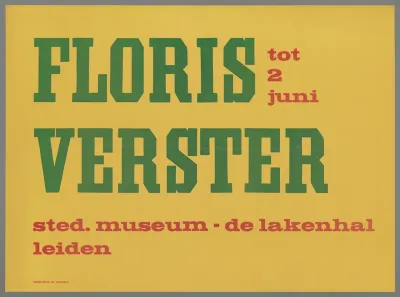 Floris Verster tot 2 juni. Sted. museum de Lakenhal  Leiden