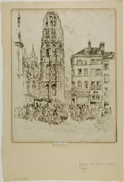 Flower Market and Butter Tower, Rouen
