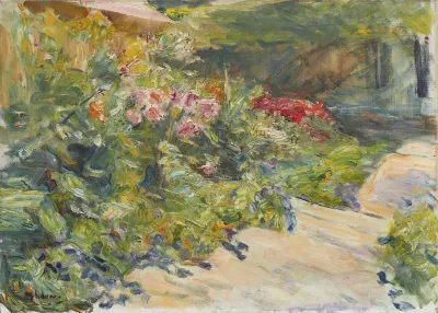 Flowering perennials at the gardener's house to the East
