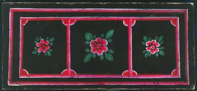 Flowers and leaves: trompe l'oeil paintings on the covers of a Burmese parabaik