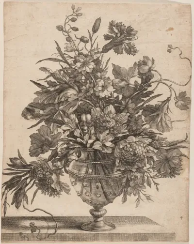 [Flowers Arranged in a Glass Vase]