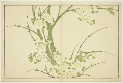 Flowers, from The Picture Book of Realistic Paintings of Hokusai (Hokusai shashin gafu)