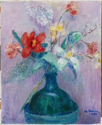 Flowers in a Heavy Bottle