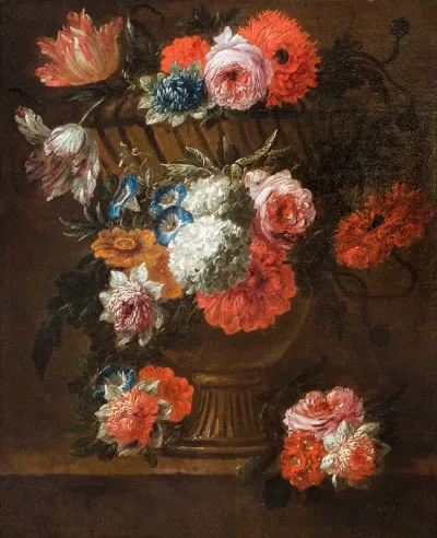 Flowers in a vase on a table