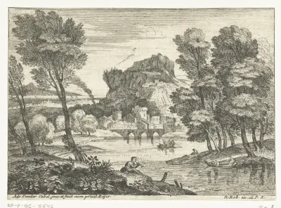 Fluitspeler aan waterkant