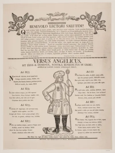 Flyveblad med vægter og vægtervers