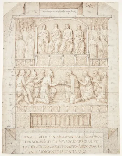 Fodstykket under Thutmoses III's obelisk i Konstantinopel