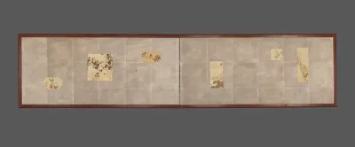 Folding Screen for Tea Ceremony with Six Bird-and-Flower Paintings