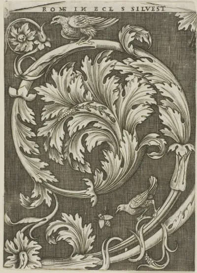 Foliage Ornament from Ancient Roman Church