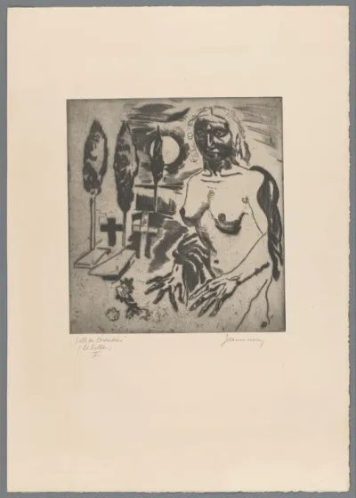 Folle au cimetière