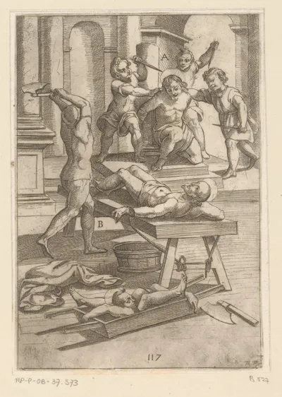 Foltering met bijl en beitel
