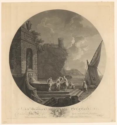 Fontein bij een rotskust