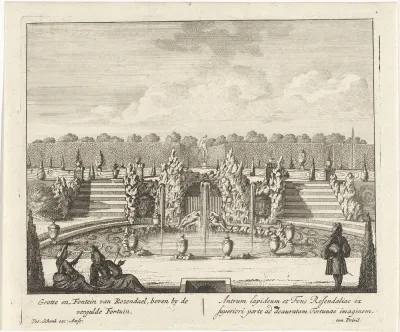 Fontein in de tuin van Kasteel Rosendael