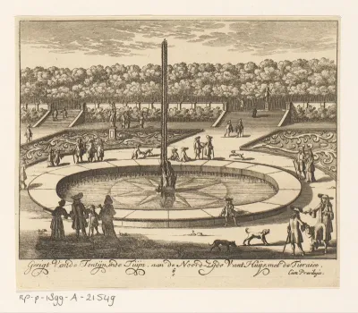 Fontein in de tuin van Paleis Soestdijk