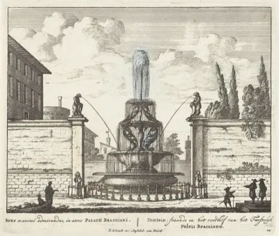 Fontein in het hof van paleis Bracciano