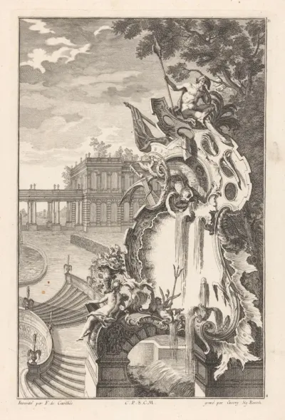 Fontein met man met staf