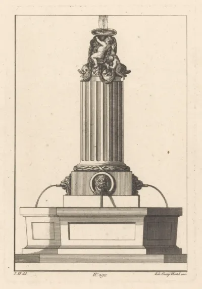 Fontein met putti