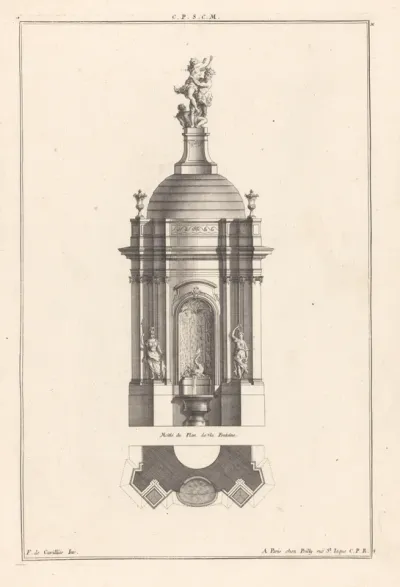Fontein met roof van Proserpina