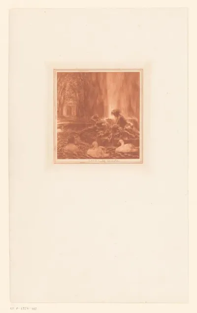 Fontein met zwanen