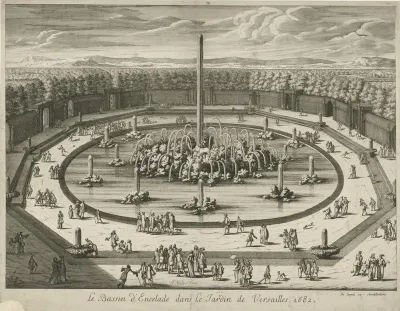 Fontein van Enceladus in de tuinen van Versailles