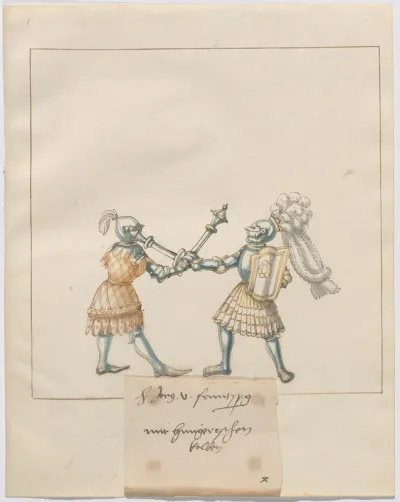 Foot Combat with Maces and Tartsche Shields