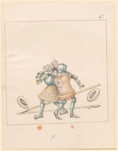 Foot Combat with Spears and Buckler Shields