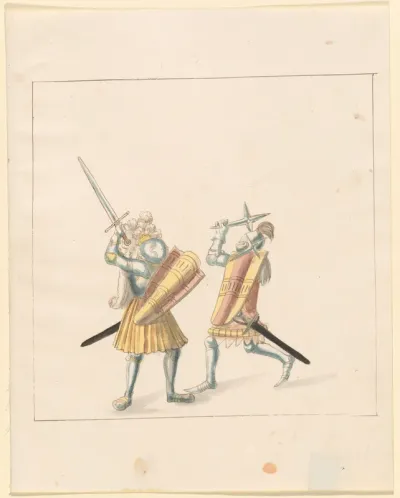 Foot Combat with Swords, Throwing Stars, and Shields (Tartschen)