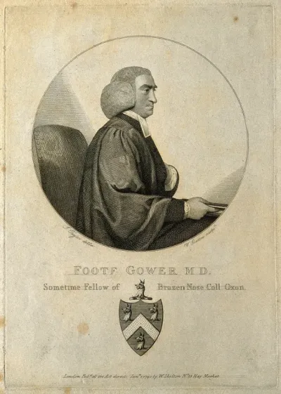 Foote Gower. Line engraving by W. Skelton, 1790, after J. Taylor