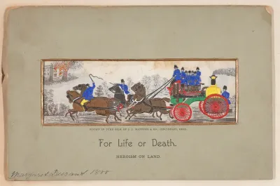 For Life or Death from Stevengraph silk woven pictures (W500)