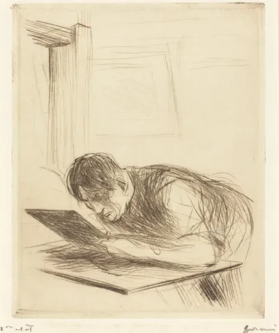 Forain gravant (1ère planche) (Forain Etching) (first plate)