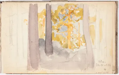 Forest Landscape, page from Järnefelt's sketchbook