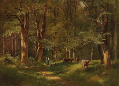 Forest motif from Ramsau