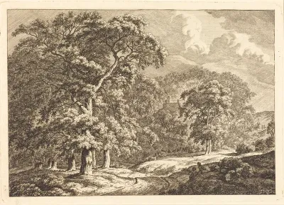 Forest with Travelers by a Road