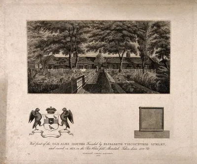 Former Almshouses, Shoreditch, London: west front