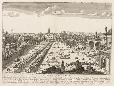 Foro Romano from "Prospectus Locurum Urbis Romae Insign[ium]"