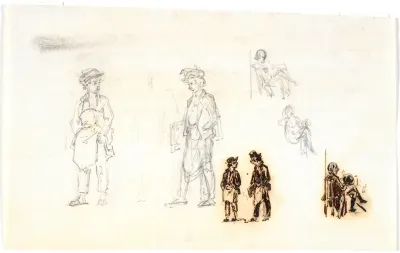 Forskellige figurstudier (danske)