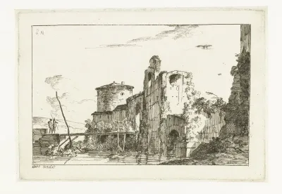 Fort en een brug over de rivier